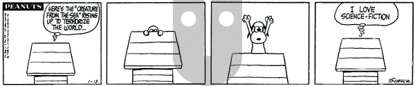 Peanuts on Saturday January 13, 1968 Comic Strip