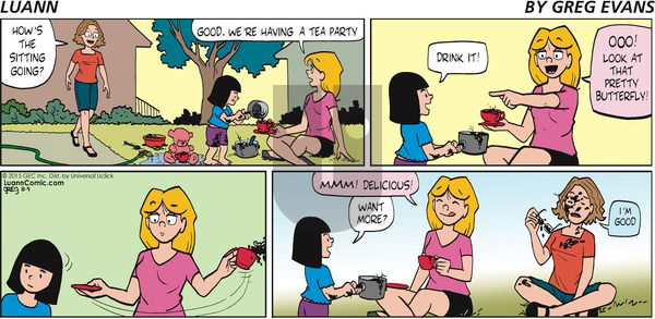 Luann on Sunday August 9, 2015 Comic Strip