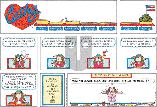 Cathy Classics - Sunday July 5, 2009 Comic Strip