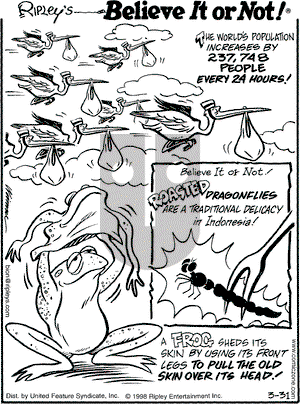 Ripley's Believe It or Not on Tuesday March 31, 1998 Comic Strip