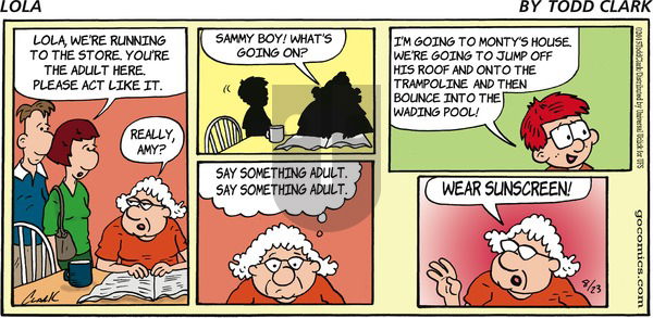 Lola on Sunday August 23, 2015 Comic Strip