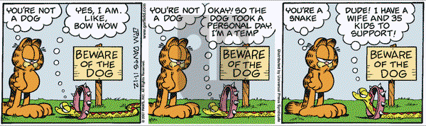 Garfield on Monday November 12, 2007 Comic Strip