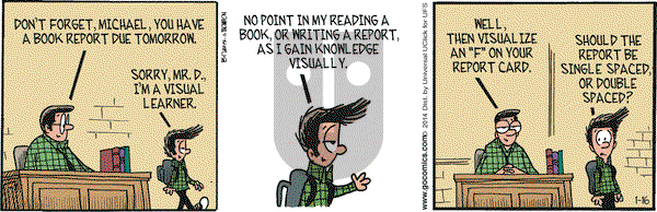Grand Avenue on Thursday January 16, 2014 Comic Strip