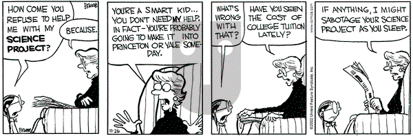 Grand Avenue on Tuesday November 26, 2002 Comic Strip