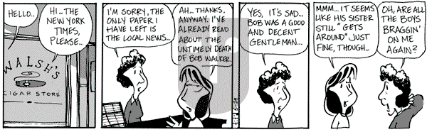 Barkeater Lake on Saturday December 31, 2011 Comic Strip