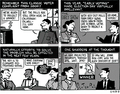 Ted Rall on Saturday November 6, 2004 Comic Strip