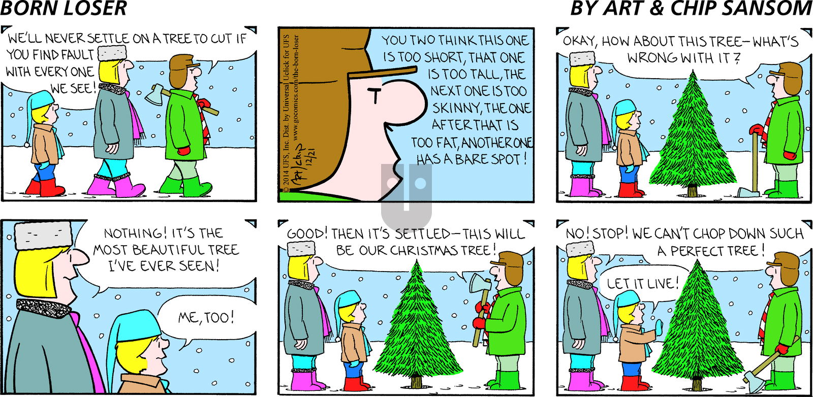 The Born Loser on Sunday December 21, 2014 Comic Strip