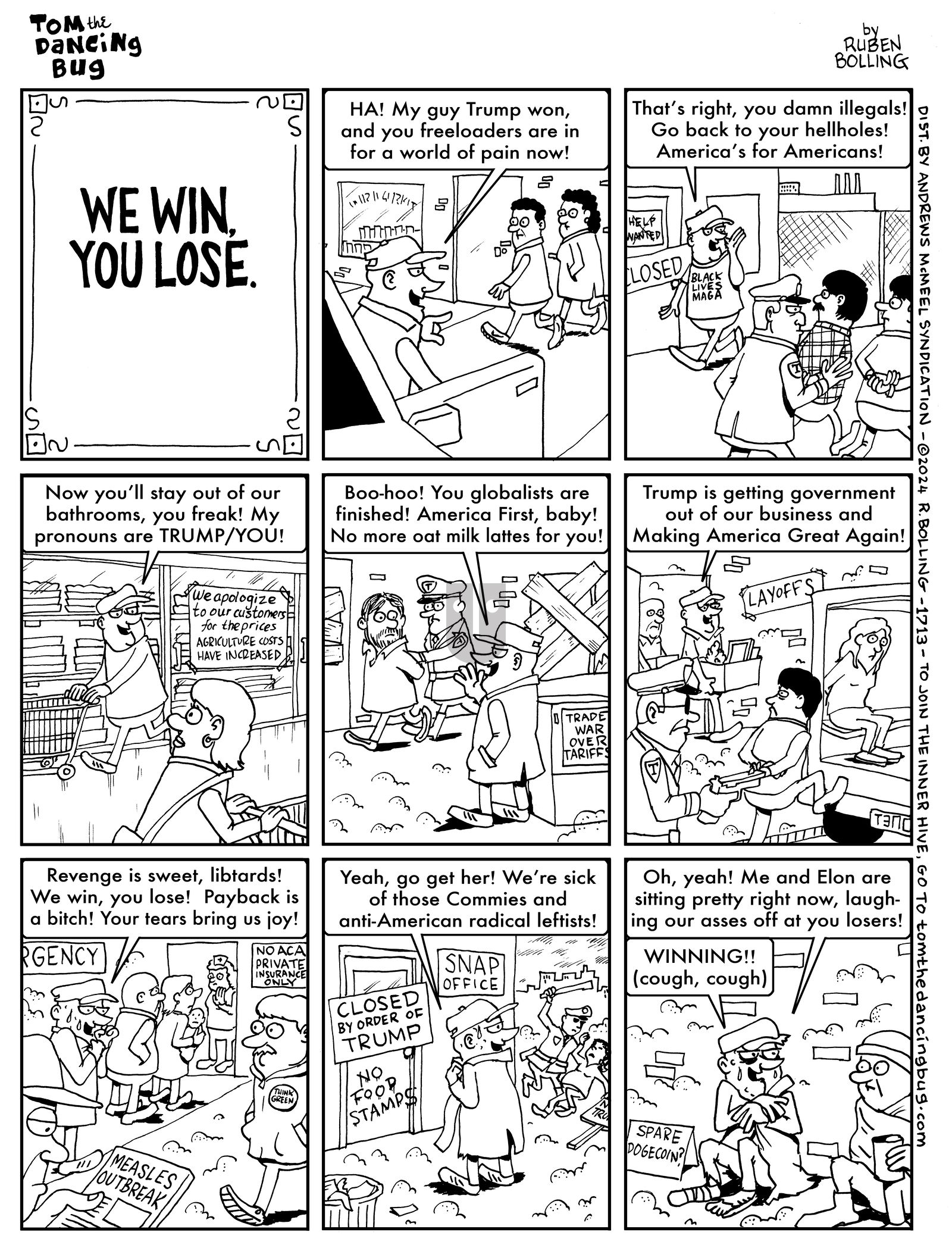 Tom the Dancing Bug - Monday November 25, 2024 Comic Strip