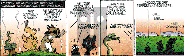 Over the Hedge on Thursday September 5, 2019 Comic Strip