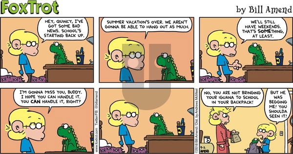 FoxTrot on Sunday September 2, 2018 Comic Strip