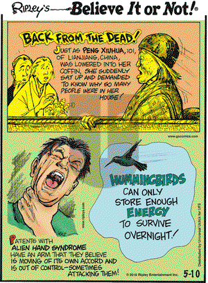 Ripley's Believe It or Not on Tuesday May 10, 2016 Comic Strip