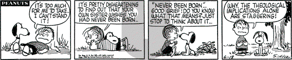 Peanuts - Thursday June 18, 1959 Comic Strip