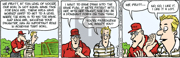 Cleats - Thursday April 25, 2002 Comic Strip