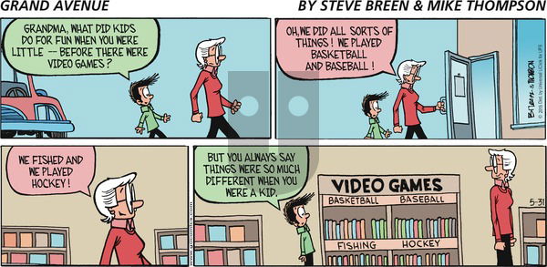 Grand Avenue on Sunday May 31, 2015 Comic Strip