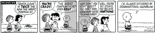 Peanuts on Saturday October 29, 1960 Comic Strip