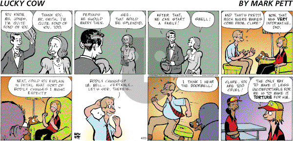 Lucky Cow on Sunday April 23, 2006 Comic Strip