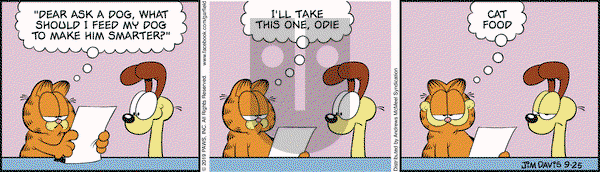 Garfield on Wednesday September 25, 2019 Comic Strip