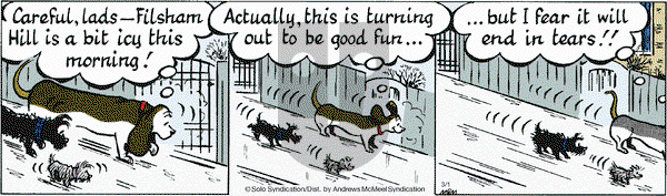 Fred Basset on Monday March 1, 2021 Comic Strip