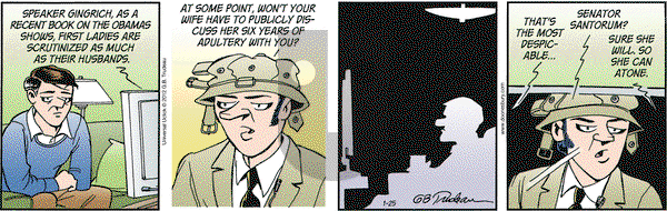 Doonesbury on Wednesday January 25, 2012 Comic Strip
