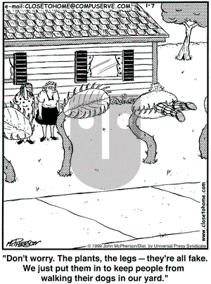 Close to Home - Thursday January 7, 1999 Comic Strip