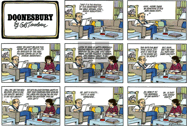 Doonesbury on Sunday August 16, 1981 Comic Strip