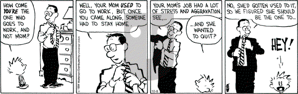 Calvin and Hobbes on Wednesday October 8, 2014 Comic Strip