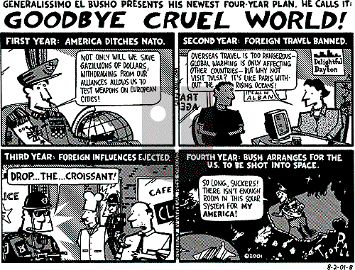 Ted Rall on Saturday August 4, 2001 Comic Strip