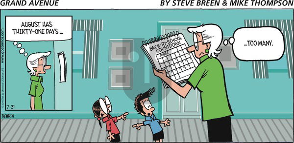 Grand Avenue on Sunday July 31, 2016 Comic Strip