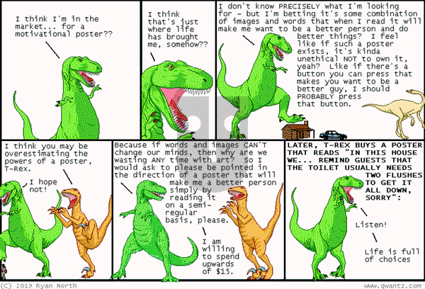 Dinosaur Comics on Wednesday December 3, 2025 Comic Strip