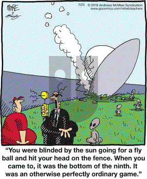In the Bleachers on Monday July 23, 2018 Comic Strip
