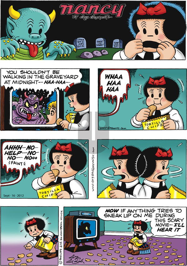 Nancy on Sunday September 16, 2012 Comic Strip