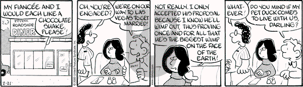 Drabble on Monday February 21, 2000 Comic Strip