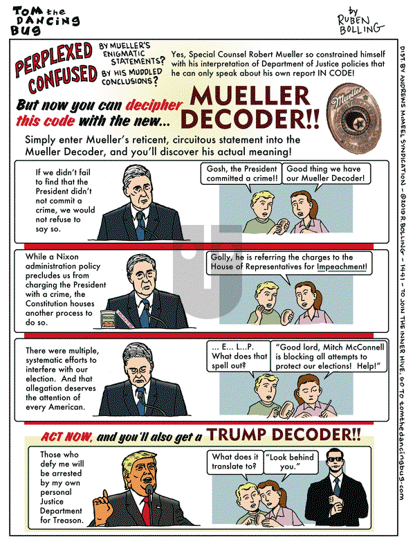 Tom the Dancing Bug on Friday June 7, 2019 Comic Strip