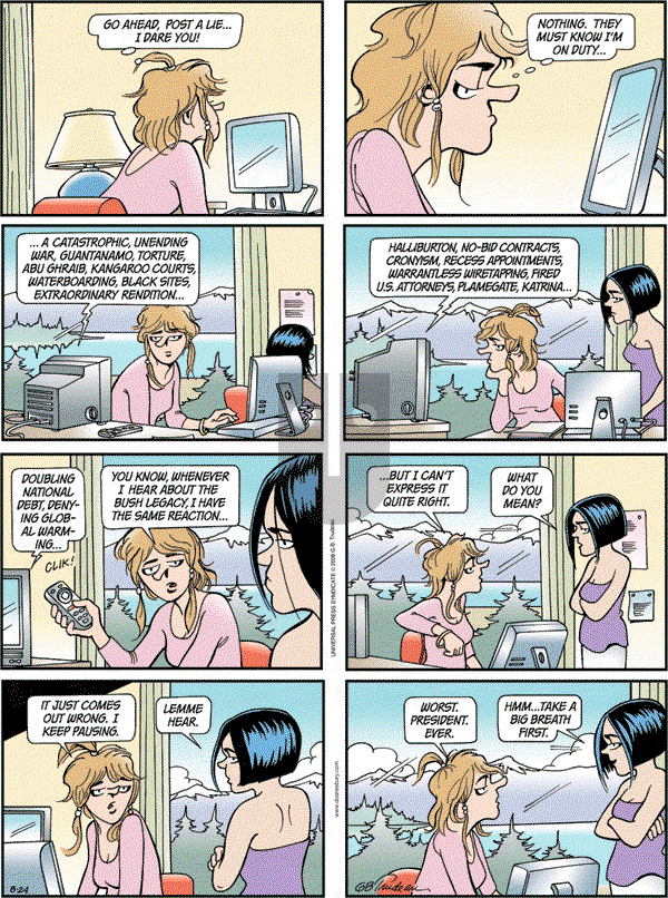 Doonesbury - Sunday August 24, 2008 Comic Strip