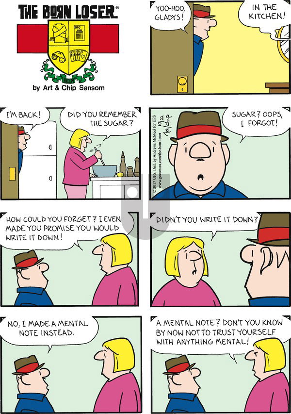 The Born Loser on Sunday October 22, 2017 Comic Strip