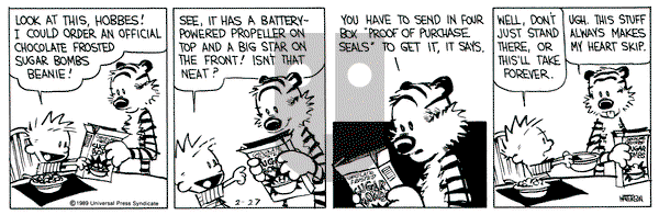 Calvin and Hobbes on Monday February 27, 1989 Comic Strip