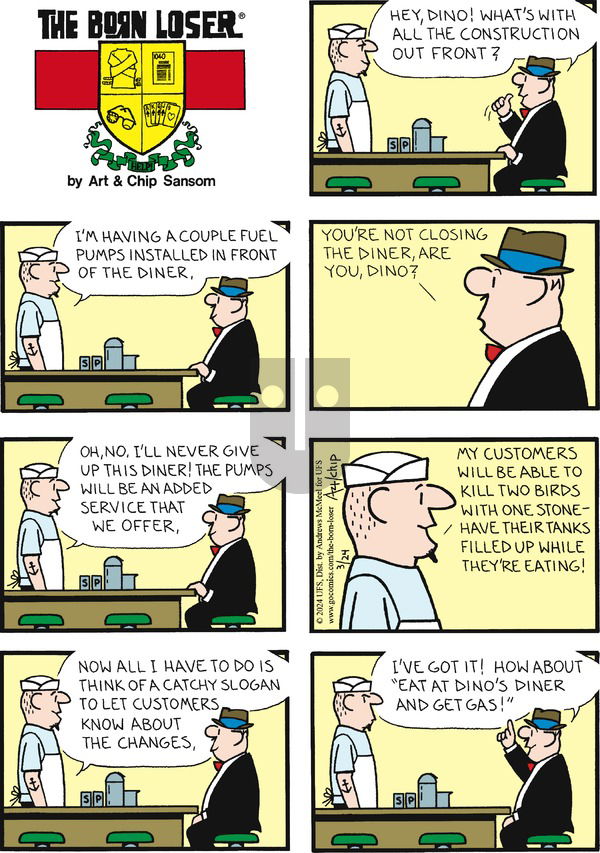 The Born Loser on Sunday March 24, 2024 Comic Strip