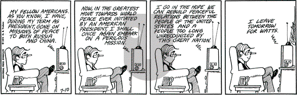 Doonesbury on Monday July 10, 1972 Comic Strip