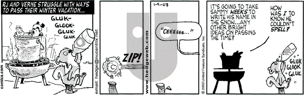 Over the Hedge on Thursday January 9, 2003 Comic Strip