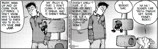 Get Fuzzy on Friday August 17, 2001 Comic Strip