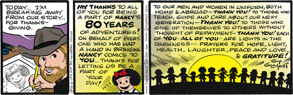 Nancy on Thursday November 28, 2013 Comic Strip
