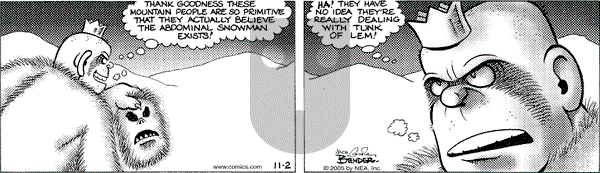 Alley Oop on Wednesday November 2, 2005 Comic Strip