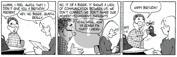 Luann - Thursday November 18, 1999 Comic Strip