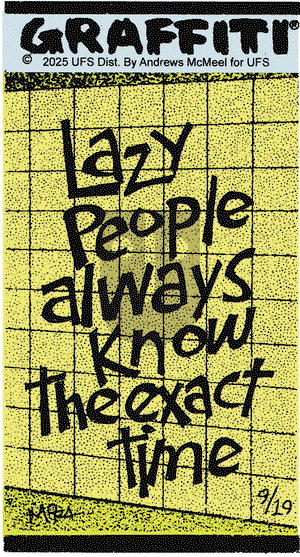 Graffiti on Friday September 19, 2025 Comic Strip