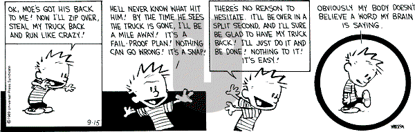 Calvin and Hobbes - Friday September 15, 1989 Comic Strip