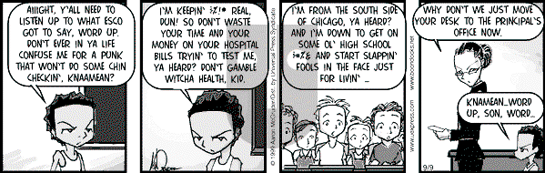 The Boondocks - Thursday September 9, 1999 Comic Strip