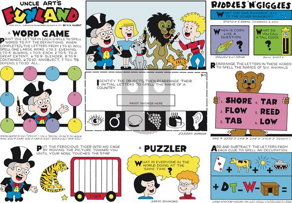 Uncle Art's Funland on Sunday September 1, 2024 Comic Strip