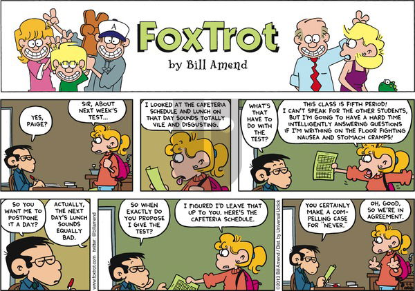 FoxTrot on Sunday September 8, 2013 Comic Strip
