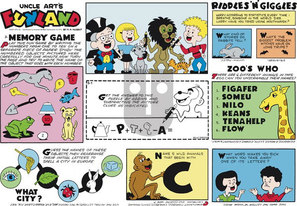 Uncle Art's Funland on Sunday May 1, 2022 Comic Strip