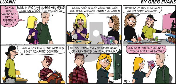 Luann on Sunday February 14, 2010 Comic Strip